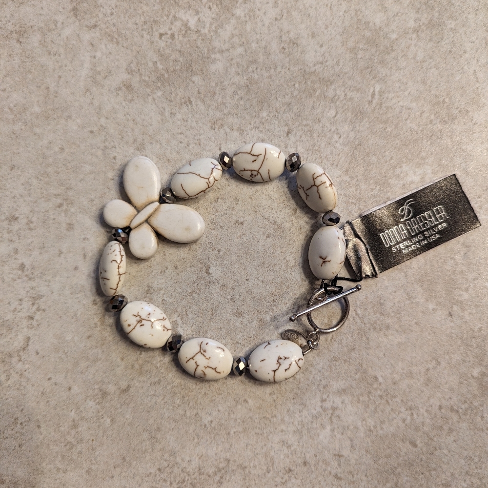 Donna Dressler Sterling Silver and Natural Stone 🦋 Butterfly Set - Picture 3 of 9